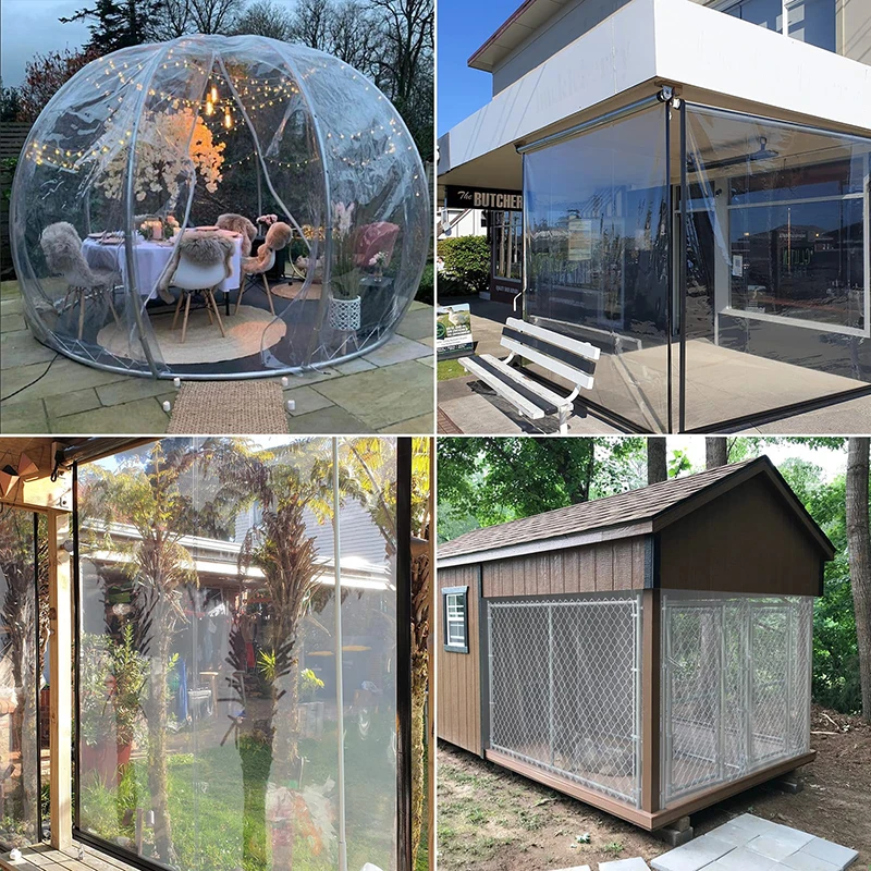 Tarpaulin Transparent 1x1 2*3 4 5 6 3x3 4*4m Clear Waterproof Tarp Pe Rainproof Cover For Plants Patio Uv-Ray Balcony Garden for Waterproof Tarpaulin Waterproof Tarp Tarpaulin Rain Cover Ultralight Tarp