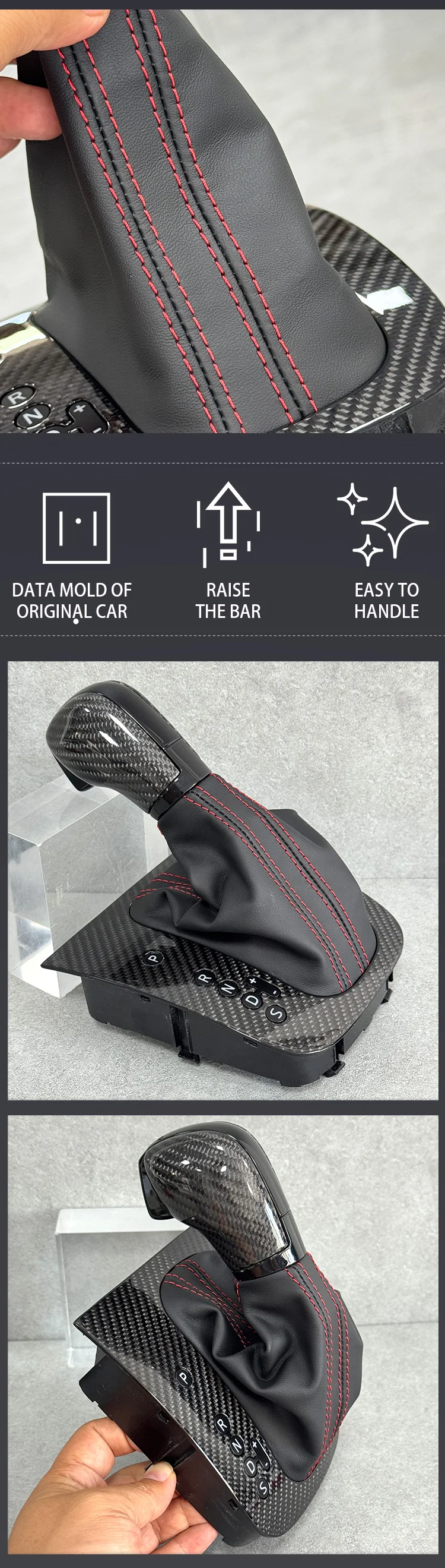 100% genuine carbon fiber automatic shift panel suitable for VW Golf 6 MK5 GTI s