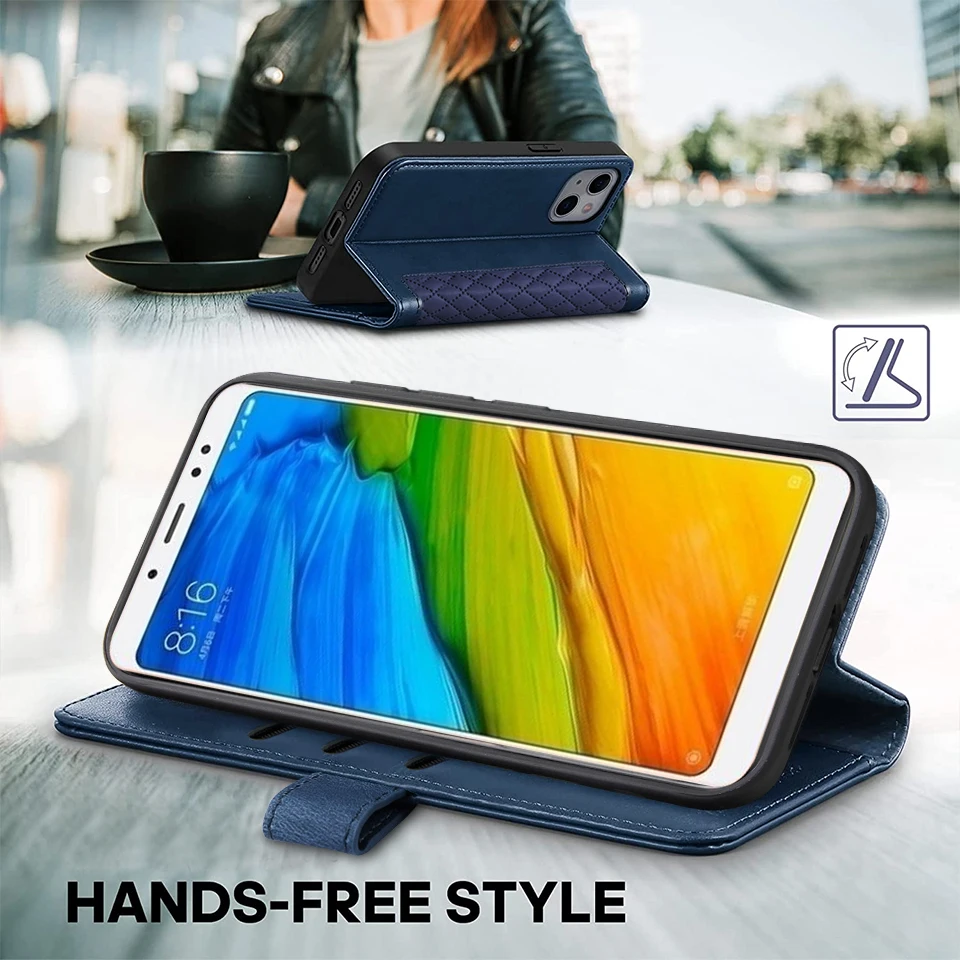 Luxury Leather Wallet Flip Phone Case with Card Holder