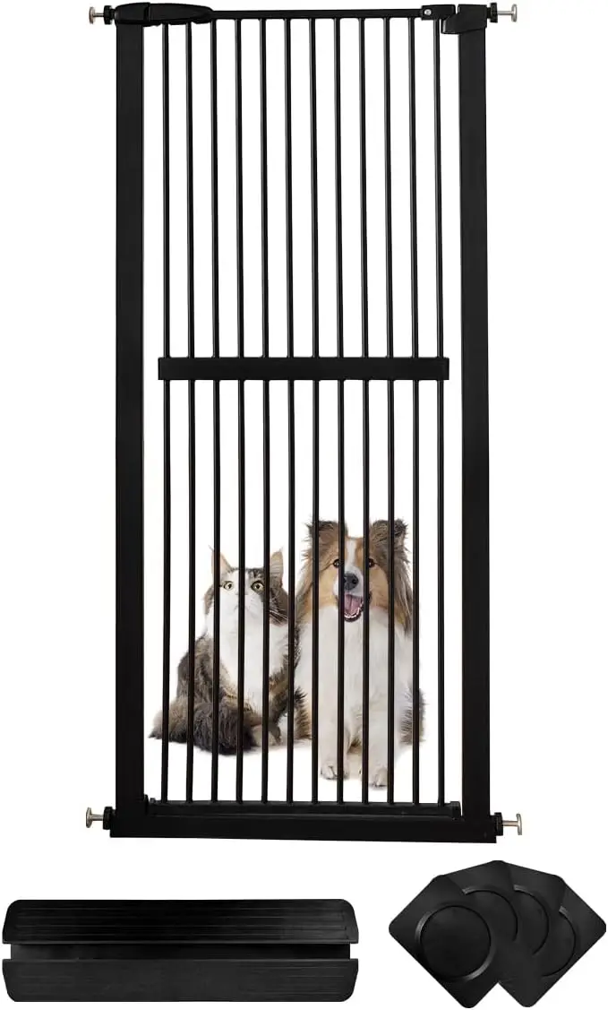 

Pet Gate 61.02" High Pressure Mounted 30.12"-34.05" Extra Wide (9 Sizes) 1.37" Gap for Cat Dog Children Stairs Doorway Hallway