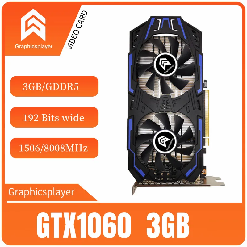 Scheda Grafica Gtx 1060 3Gb 192Bit Gddr5 Scheda Video Placa De Video Card Pci-E16X3.0 Vga Per Nvidia Gtx Pc Computer Game