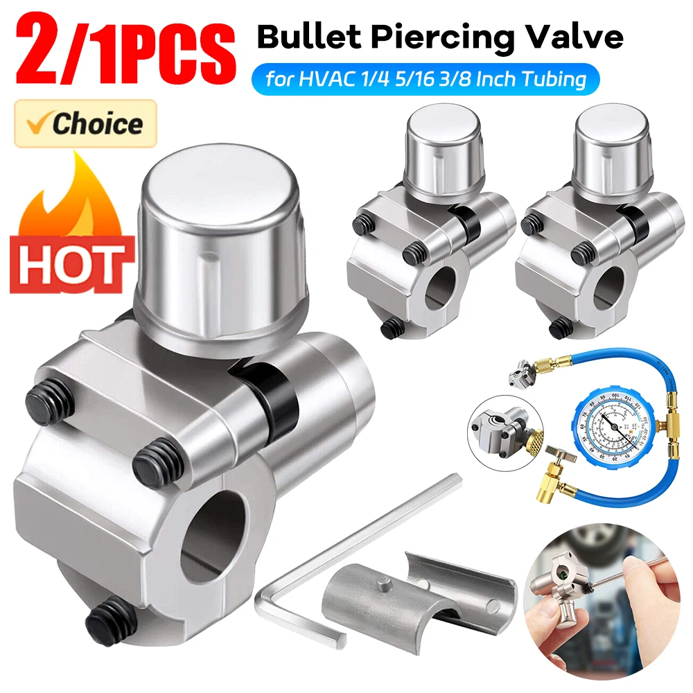 BPV-31 Piercing Tap Valve Kits - HVAC Line Tap For 1/4, 5/16, 3/8 Inch Tubing