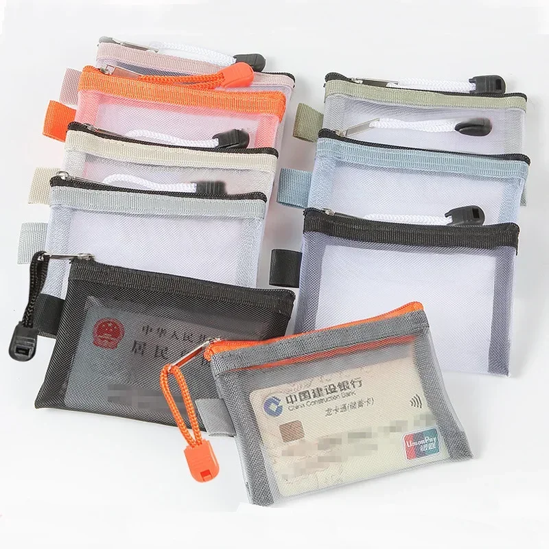 Coin Purse Card Wallet Key Case Small Nylon Mesh Coin Purse