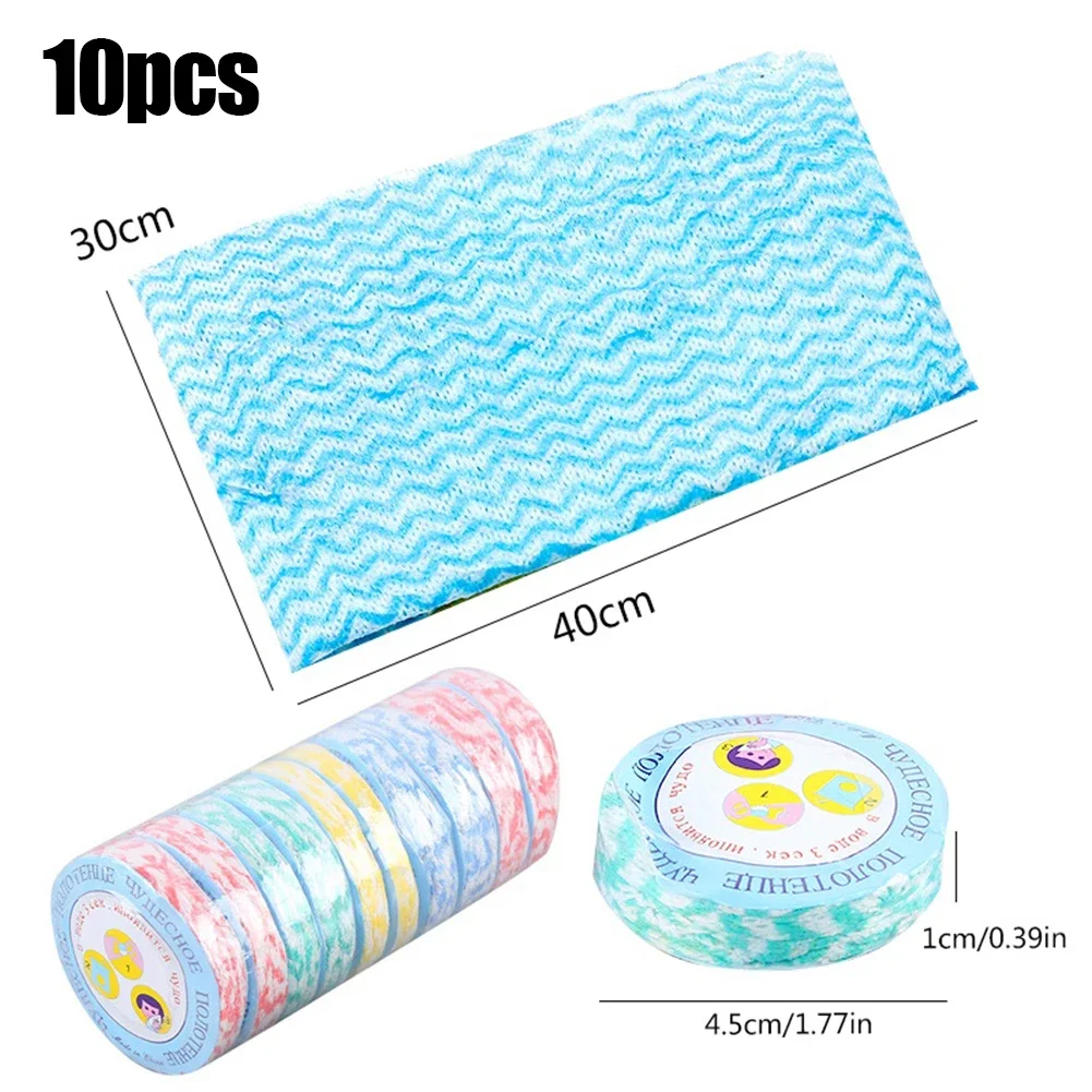 10pcs Travel Portable Compressed Towel Outdoor Disposable Non-Woven Towel Rag Hiking Camping Reusable Cotton