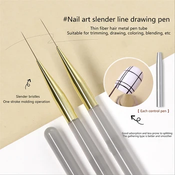 Pennelli per nail art Pennello per unghie in gel Pennello per pittura per smalto estremamente fine Disegno per nail art Design