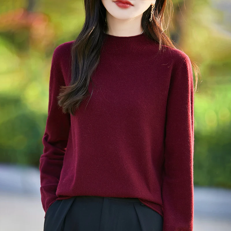 Cecilia® | High collar women's fashion knitted top autumn winter