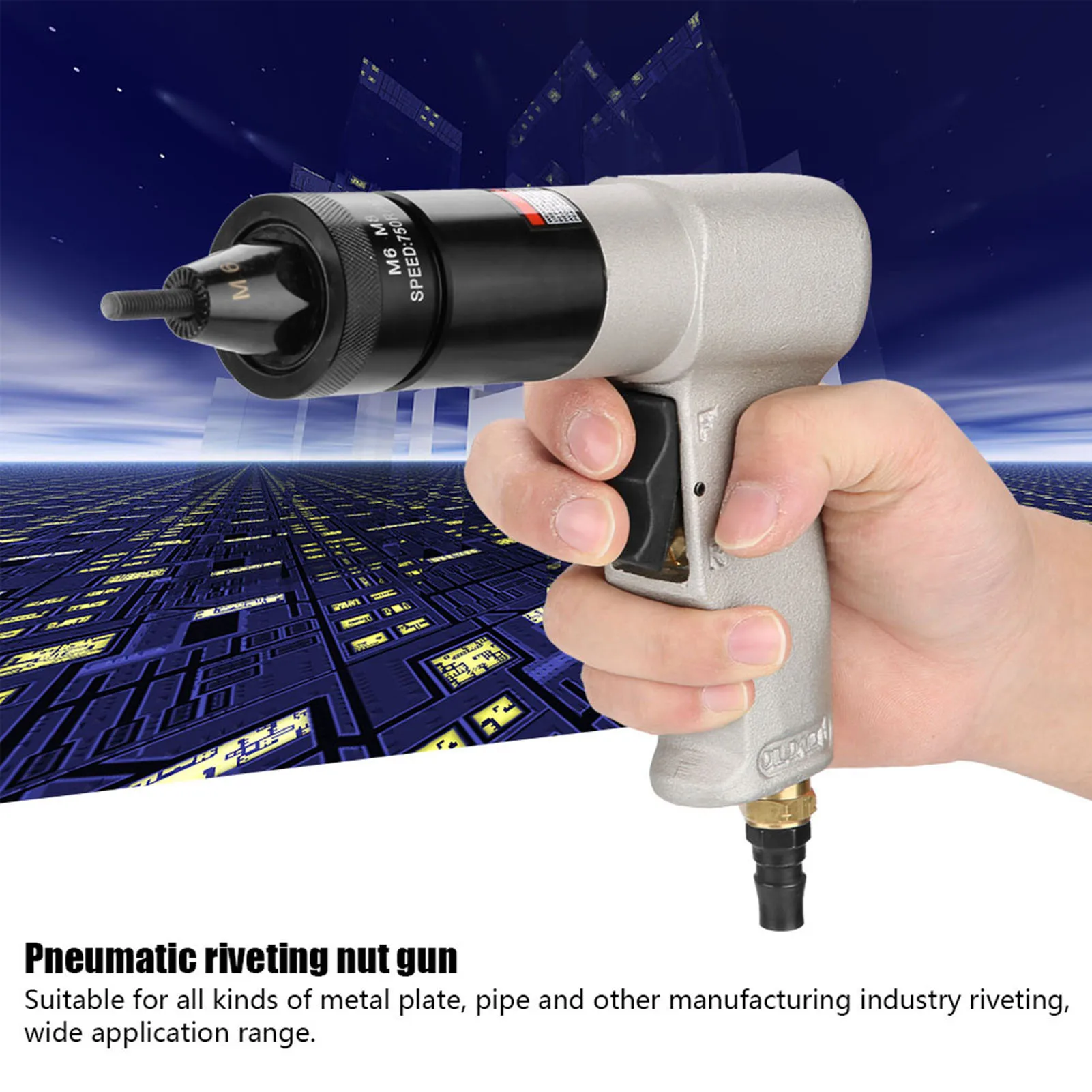 Air Riveter Nut Gun Pneumatic Riveting Gun Pull Nut Automatic Air Riveter Tool Pneumatic Riveting