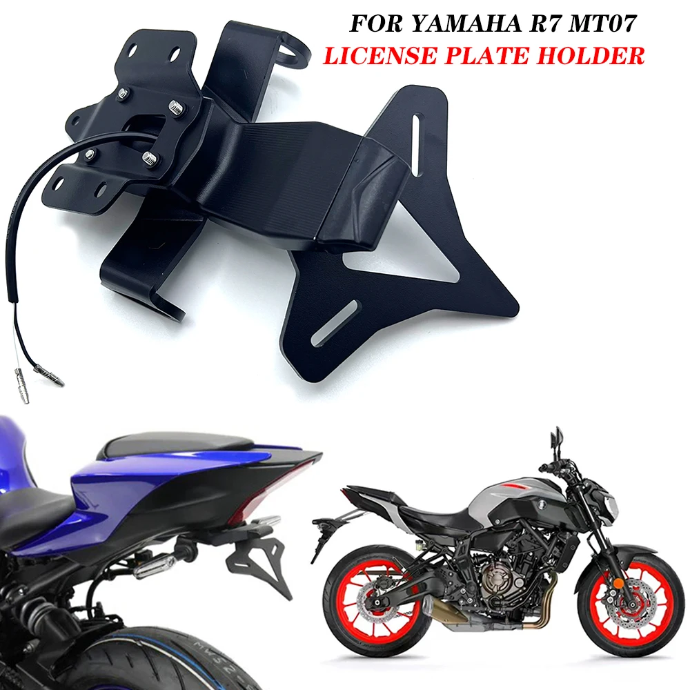 

For YAMAHA R7 MT07 FZ07 R7 2021-2022-2023 Motorcycle License Plate Holder Fender Eliminator Registration Bracket