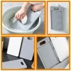 Portable Laundry Drying Rack Washboard Anti-slip Hangable and Artifact (grey) Travel for Hand Washing Clothes Miss 3