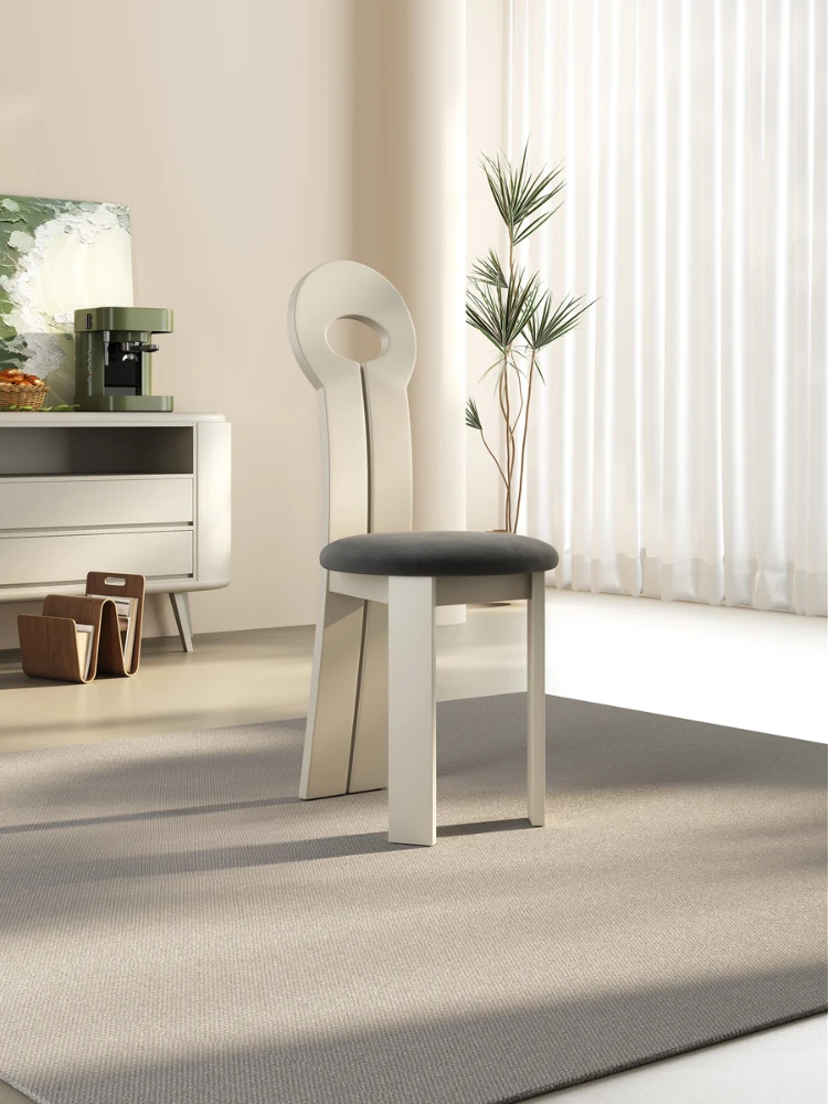 

Italian Minimalist Designer Bedroom Dining Chairs Cream Style Kitchen Chairs Sillas De Comedor Dining Room Furniture HY40DC