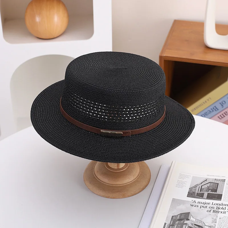 Neuer Boho-Panama-Strohhut für Damen, UPF 50+, Floppy-Fedora mit breiter Krempe, für Sommer, Strand, Resort, Urlaub, Sonnenschutz – Detail 5