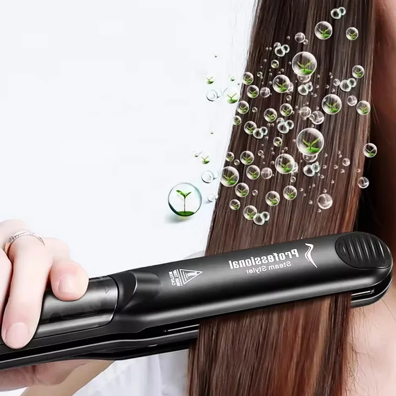 Fashion Women Steam Hair Straightener Anti-scalding Ceramic Flat Iron Curling Iron and Straightening Tools for Home 3