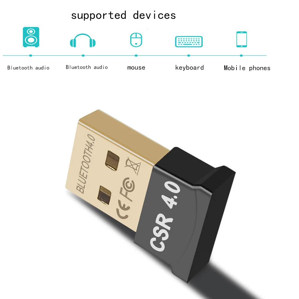 Wireless USB Bluetooth Adapter Dongle Music Sound Receiver Adapter Transmitter for PC Laptop Computer