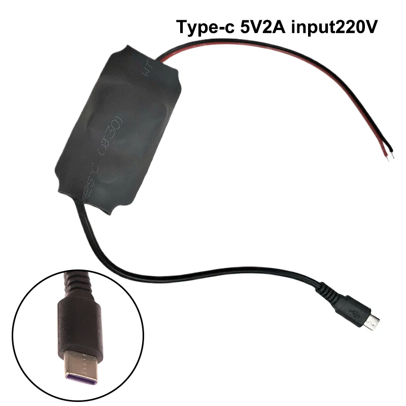 TYPE-C USB Power Adapter AC 220V to DC 5V 1A/2A – Compact Wall Charger for WiFi Cameras & Mini Devices