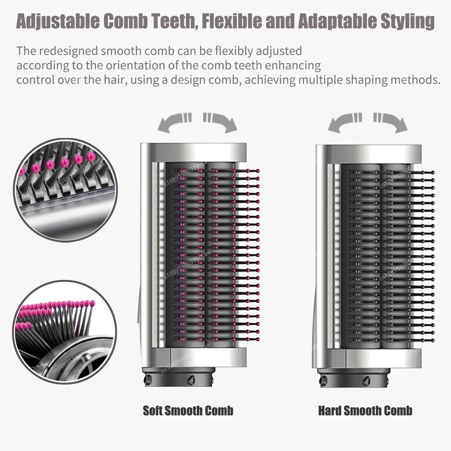 6in1 Multi Hair Styler Dryer Auto-Curling Iron Professional Hair Straightener Curling Barrel Brush 1300W HairDryer Hot Air Brush