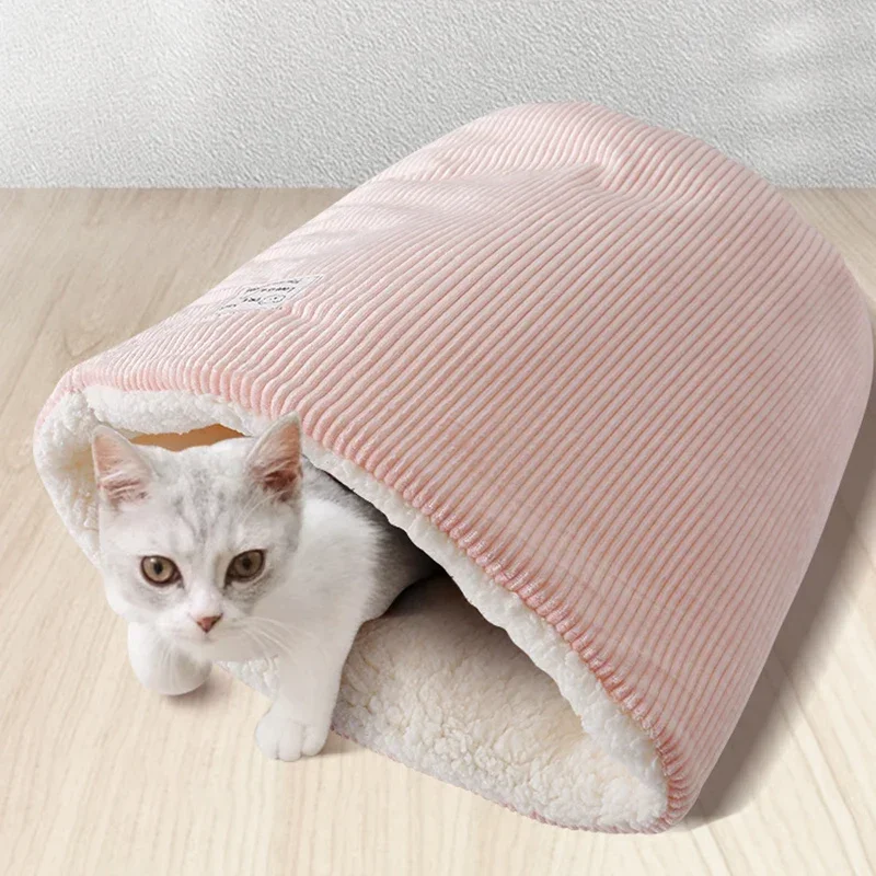 

House Soft Nest Warm Basket Kennel Sleeping Comfortable Cave Bed Kitten Thicken Dogs Winter Cat Small Puppy Bag Pet Plush Medium