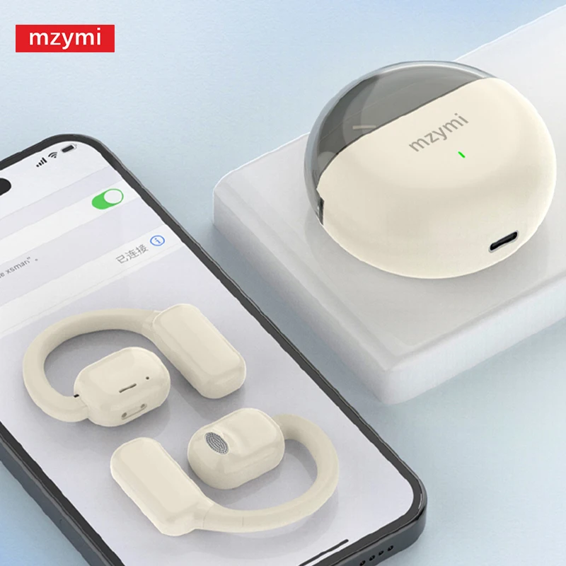 mzymi Bluetooth 5.3 ヘッドフォン G122 イヤーフック TWS ワイヤレス