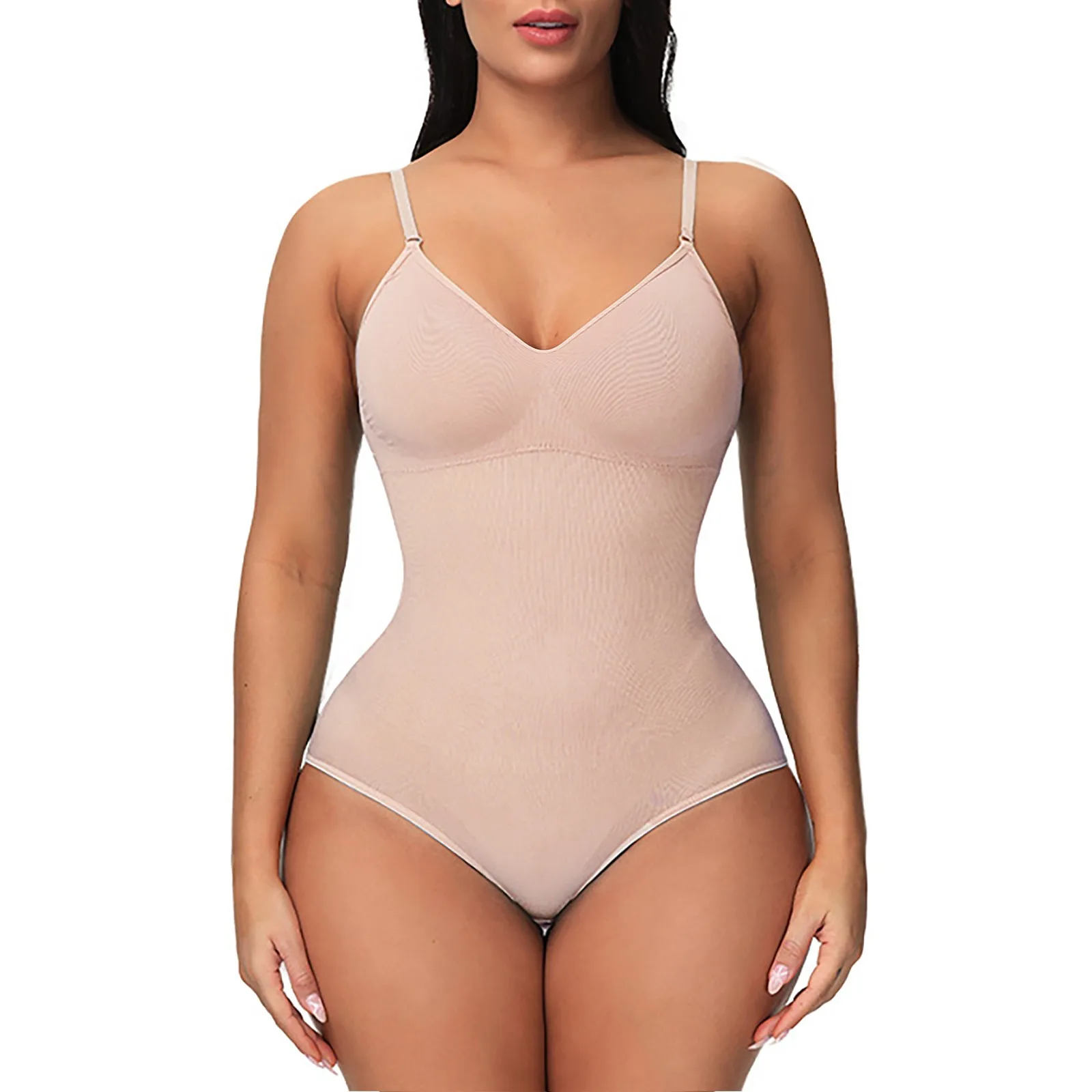 Shaper sem costura do corpo das mulheres bunda levantador barriga controle  shapewear thong emagrecimento com sutiã embutido push up shapewear cintura  trainer - AliExpress