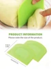 2pcs Dough Scraper Bowl Food-safe Plastic Dough Cutter Flexible Bench Multipurpose Food Scrappers for Bread Dough 2