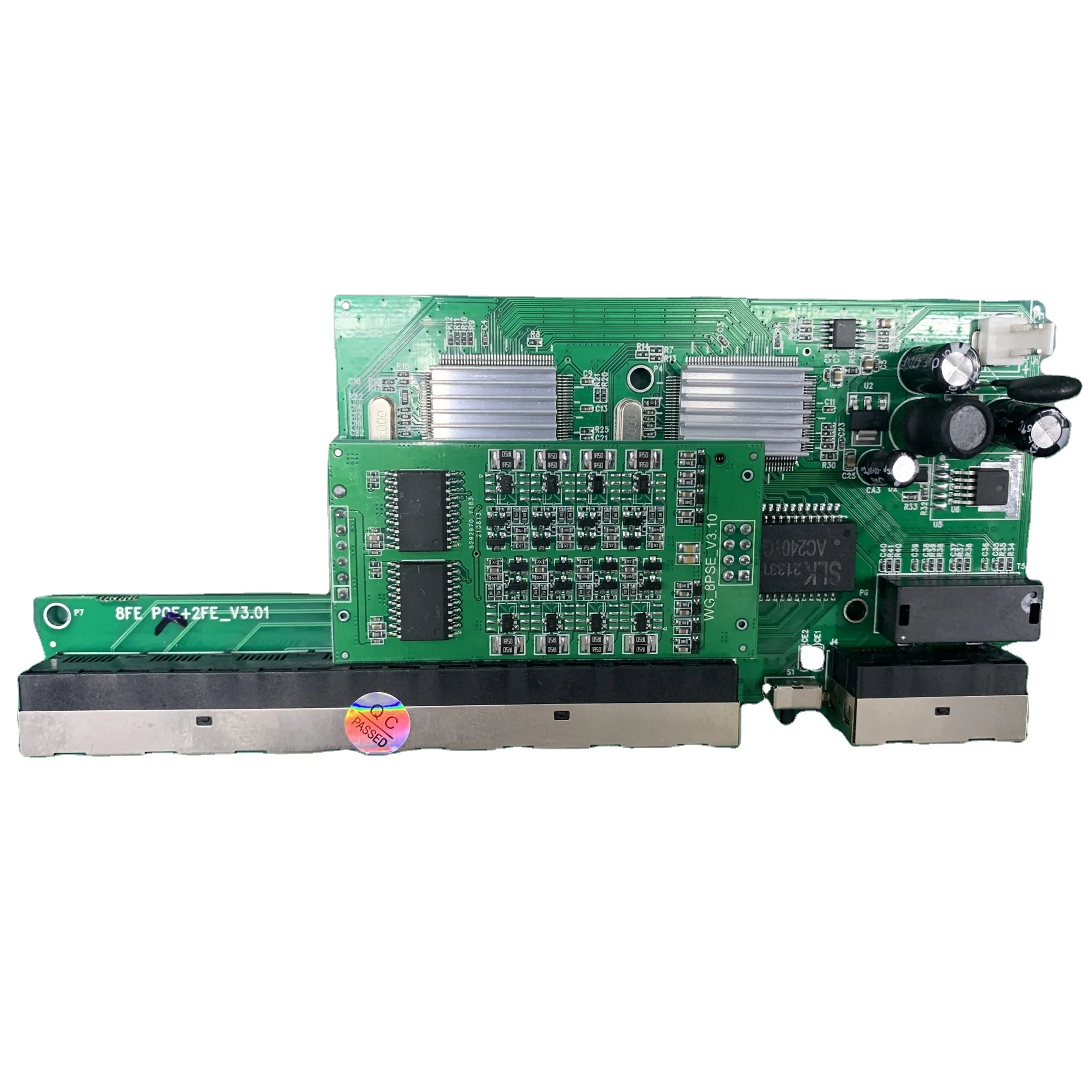 Cheap price SKD CKD OEM ODM 10/100M Ethernet Switch POE 8FE+2FE 96W, Realtek Chip PCBA Board