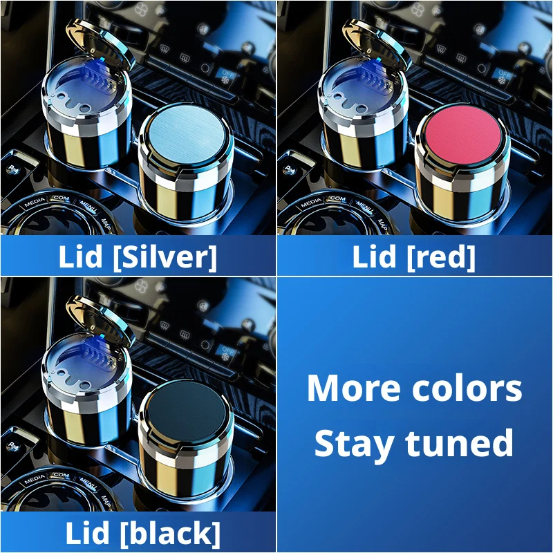 자동차 담배 재떨이 LED 라이트 휴대용 분리형 차량용 렉서스 재떨이 홀더 컵 자동차 인테리어 액세서리