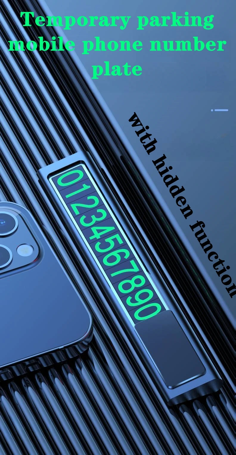 car-temporary-parking-card-phone-number-card-plate-telephone-number-car
