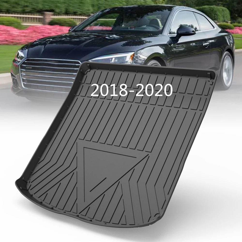  Tapis Coffre Doublure Couverture Complète Coffre Cargo Doublure  en Cuir Doublure Coffre Voiture Tapis Sol Compartiment Cargaison pour Audi  pour A3 Berline 2014-2020 Protecteur Tapis (Couleur : Brun)