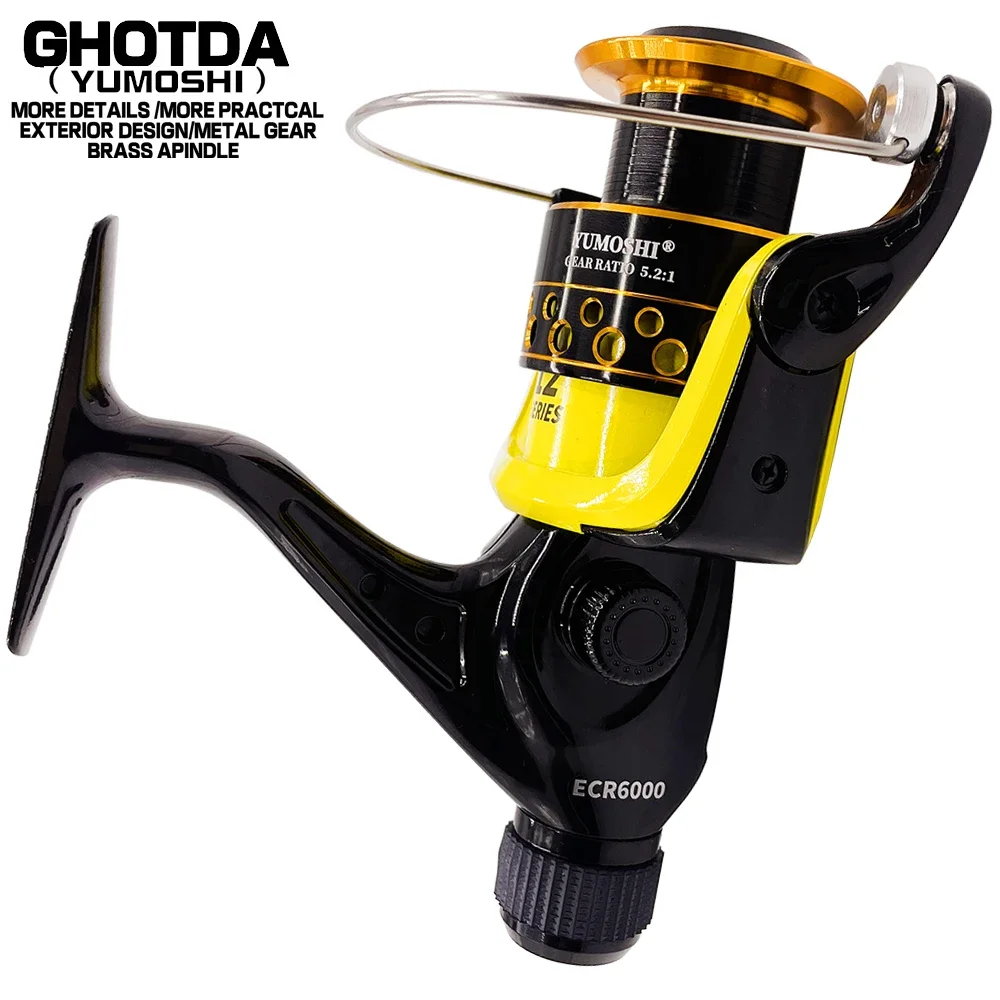 One-touch Handle Rear Drag Brake Fishing Reel Left/Right Professional Fishing Reel Aluminum Spool Fishing Gear