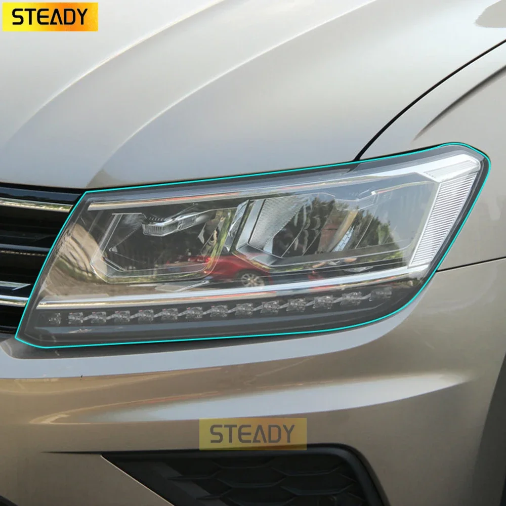 

Car Headlight Protective Film Headlamp Transparent Black TPU Sticker For Volkswagen VW Tiguan 5N MK2 2017-Present Accessories