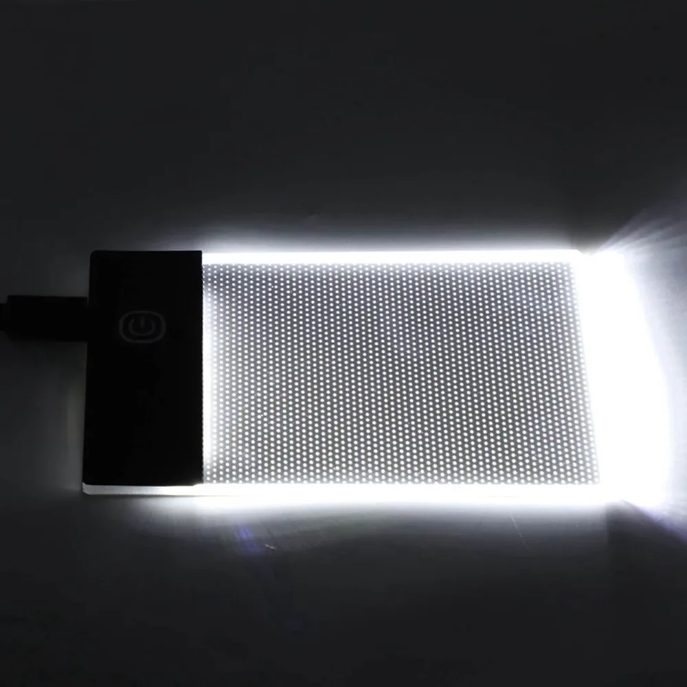 미끄럼 방지 3.3 x 5.1인치 LED 라이트 보드 밝기 조절 가능 USB 전원 공급 드로잉 태블릿 초박형 LED 드로잉 태블릿 드로잉