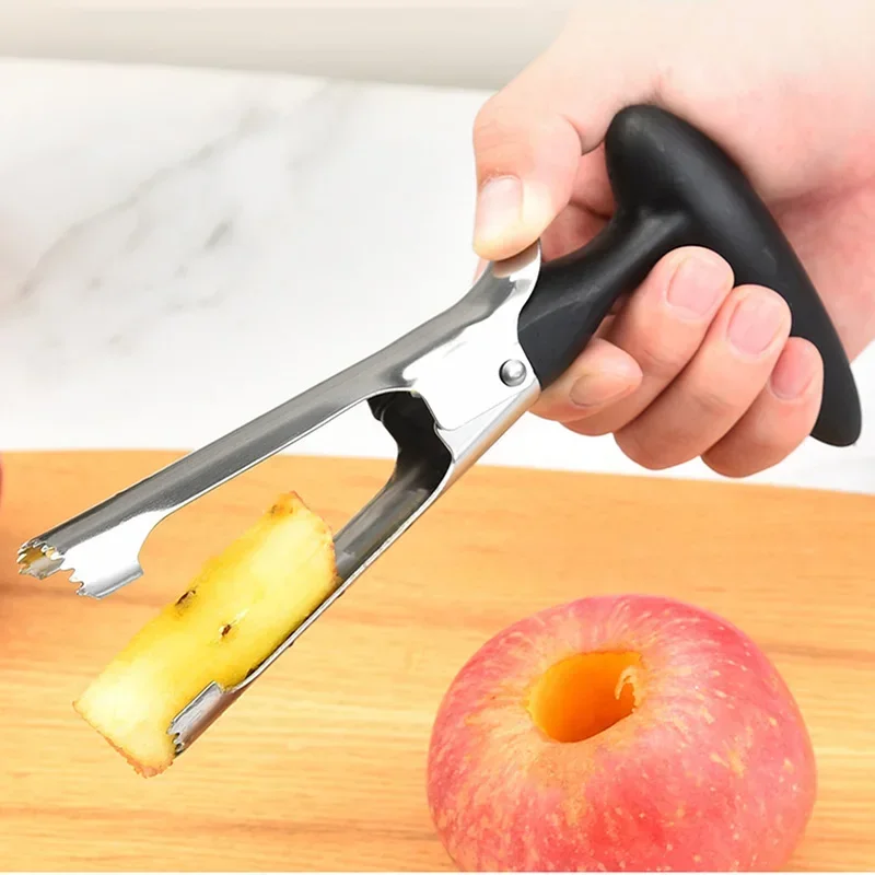 Double Head Stainless Steel Fruit Digging Spoon Pineapple Peeler Peeler Stainless Steel Apple Corer Knife Corer Kitchen Gadget