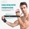 1Pair Weight Lifting Fitness Gloves With Wrist Wraps Silicone Gel Full Palm Protection Gym Workout Glove Power Lifting Equipment 3