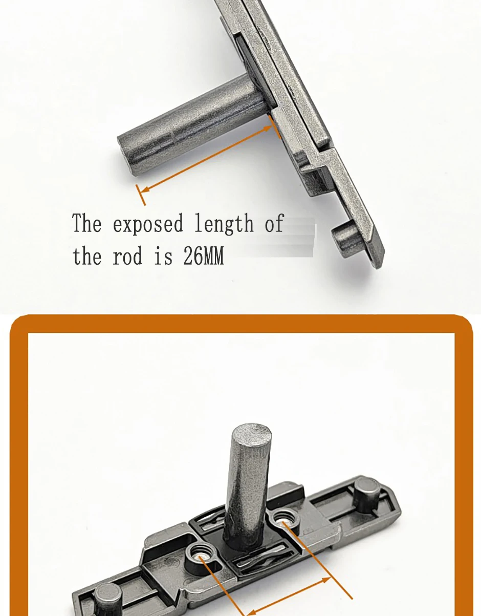Description Picture 6 of item2PCS Aluminum Alloy Door And Window Lock Point Set Anti Prying Silent Window Lock Buckle Flat Window Lock Block Transmission Rod