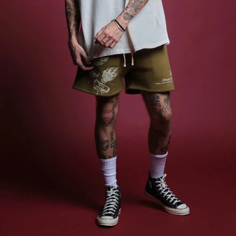 Men's Casual Shorts European American Summer New Loose Fashion Five Piece Pants Gym Running Training Cotton Couple Shorts