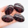 Natural Garnet Quartz Pocket Palm Crystal Stone Thumb Toy Hot Compress Crafts Healing Health Family message tool Home Decor 1
