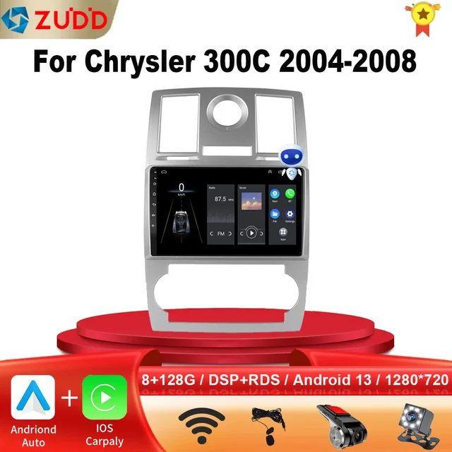 Android 13 8G+128G For Chrysler 300C Aspen 2004 - 2008 Car Radio Car video players CarPlay Android Auto GPS No 2 din 2din DVD