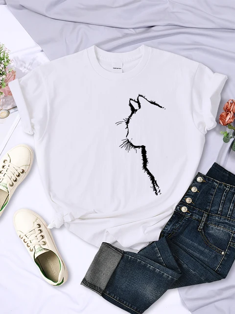 Simple Strokes Of Cat T-Shirt