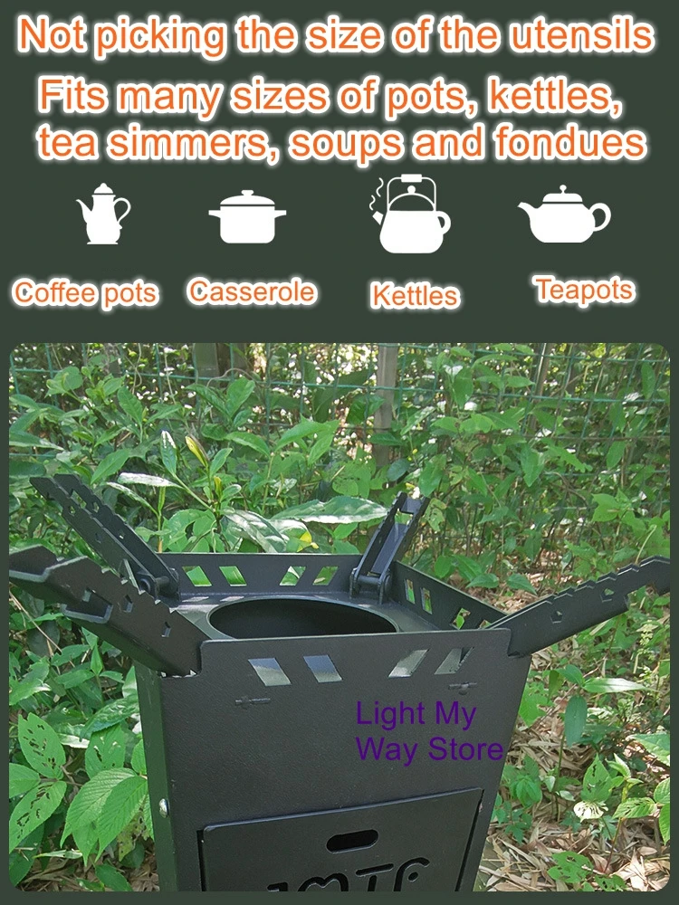 Rocket Stoves Outdoor Portable Firewood Stoves Camping Cooking