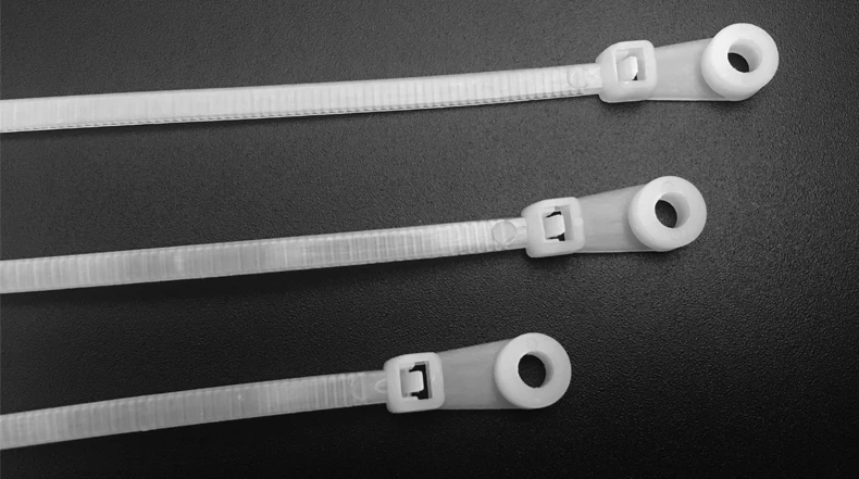 Description Picture 3 of item3/4/5*100/150/200/250mm Plastic Nylon 케이블타이 Ziptie Screw Mount Hole Fixed Self Locking Loop Strap Wrap Bundle Cable Tie Zip Ties