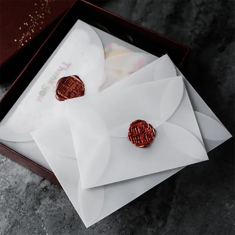 10pcs/lot Semi-transparent Sulfuric Acid Paper Envelopes for DIY Postcard Greeting Card Storage Wedding Invitation Gift Packing