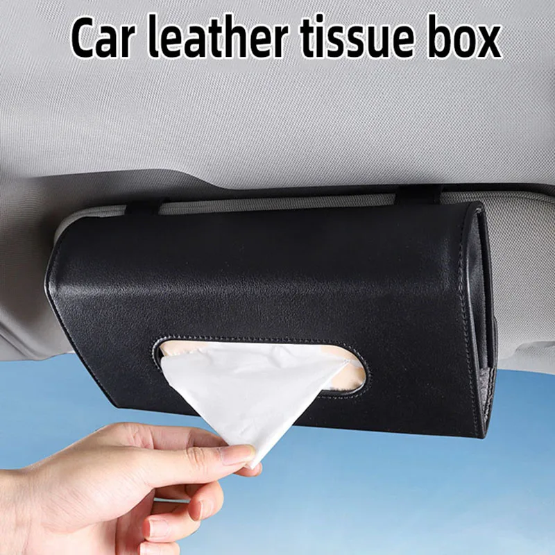 Tissue Box 1 Pcs Car Tissue Box Towel Sets Car Sun Visor Tissue Box Holder Auto Interior Storage Decoration