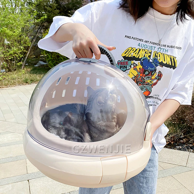 

Cat Carrying Bag Space Pet Backpack Breathable Portable Transparent Backpack Puppy Dog Transport Carrier Space Capsule Bag Pets