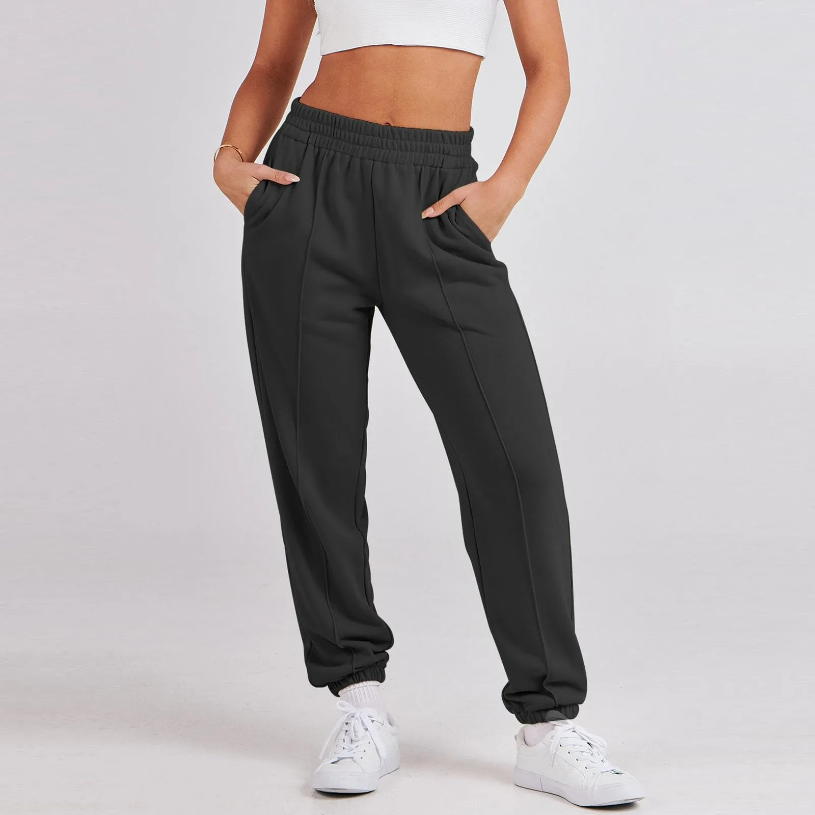 

Sweatpants Women Baggy Pants Women Gray Spring Wide Leg Sweat Pants Oversized Joggers Streetwear High Waisted Trousers Women