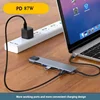 8 in 1 USB C HUB Type C Splitter 4K HDMI RJ45 100Mbps with SD Tf Card Reader Slot PD 87W Fast Charging for Notebook Computer 4