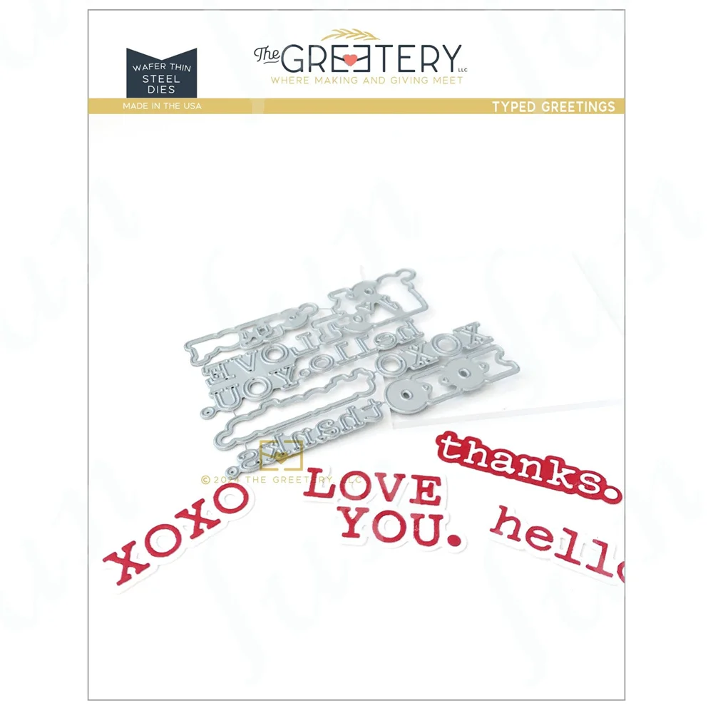 

Metal Cutting Dies Mold Craft Decoration Embossing Template DIY Greeting Card Handmade 2024 Holiday Typed Greetings Die Knife