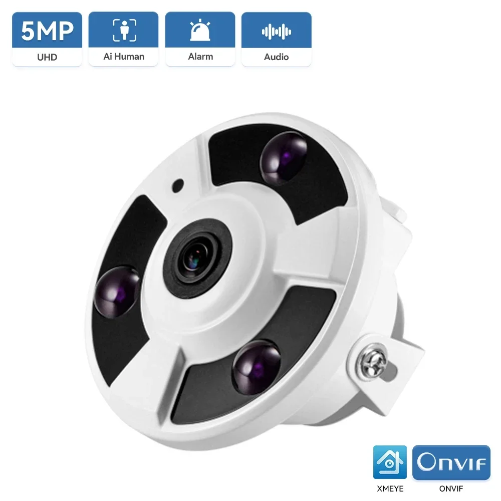 1.7MM Fish Eye Panoramic AHD Camera 5MP 1080P Optioanl High Resolution IR Nightvision IR Nightvision Home Surveillance Camera 1