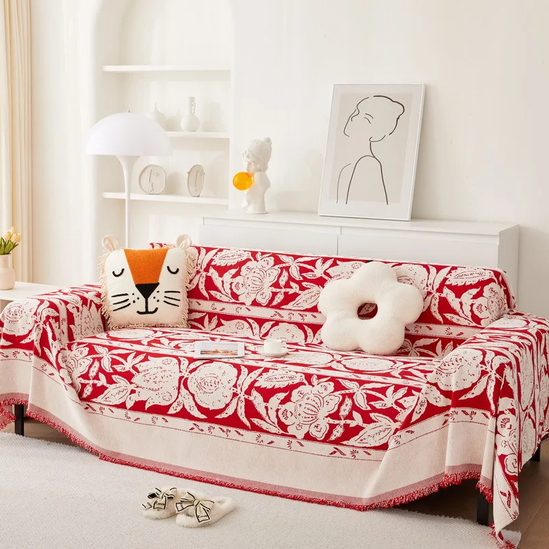 Chenille Jacquard Sofa Towel Sofa Cover Cloth Towel All-inclusive Sofa Cover Dust Cloth Household Sofa Protective Cover 2