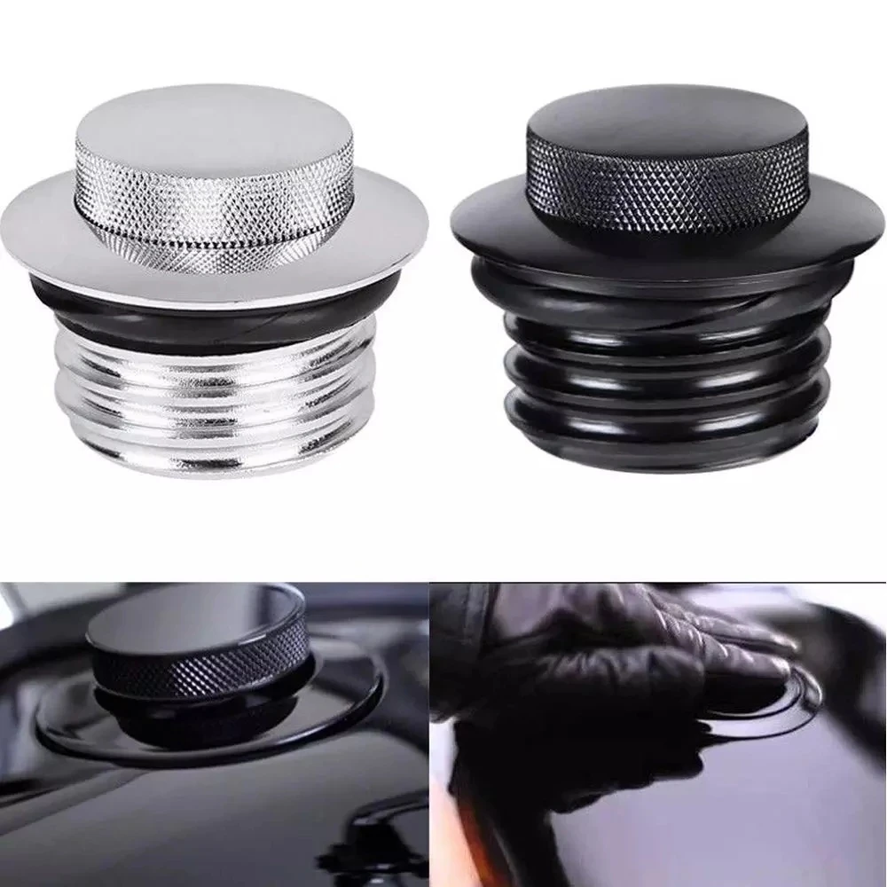 Motorcycle Gas Cap Pop Up Screw In Flush Mount Fuel Tank Cover For