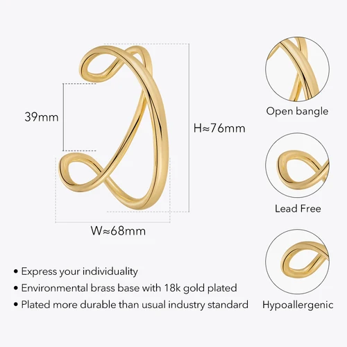 ENFASHION-불규칙한 팔찌 여성용 오픈 팔찌, 골드 컬러 펑크 패션 쥬얼리 2022 Pulseras Mujer 드롭쉬핑 B222309 2