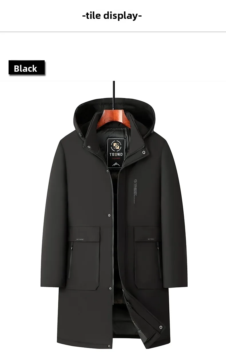 الراقية طويلة رشاقته الشتاء العلامة التجارية الجديدة عارضة الأزياء الثقيلة مقنعين سترة سترة في الهواء الطلق سترة واقية يندبروف معاطف ملابس خارجية